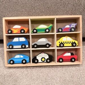 Melissa & Doug wooden car set ages 3+